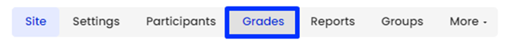 Moodle - Site Settings Menu - Grades